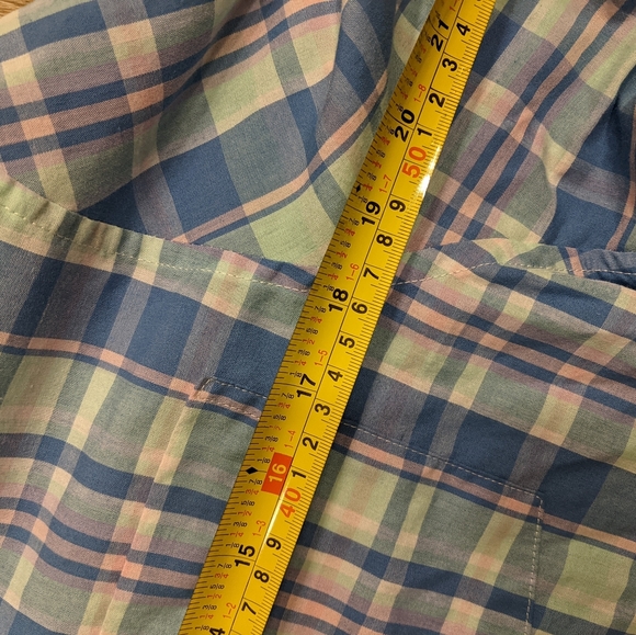 Chaps button down long sleeve shirt size XL blue green pink and purple - Picture 6 of 9